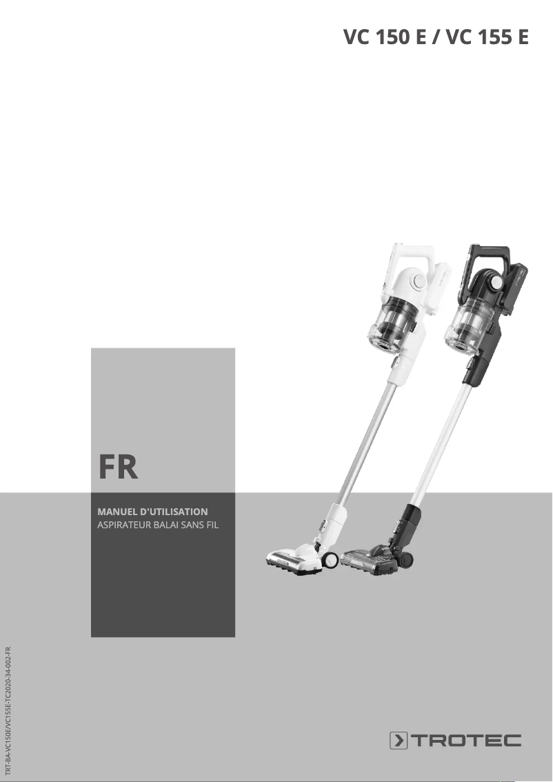 Page 1 of the manual User Manual Trotec VC 155 E