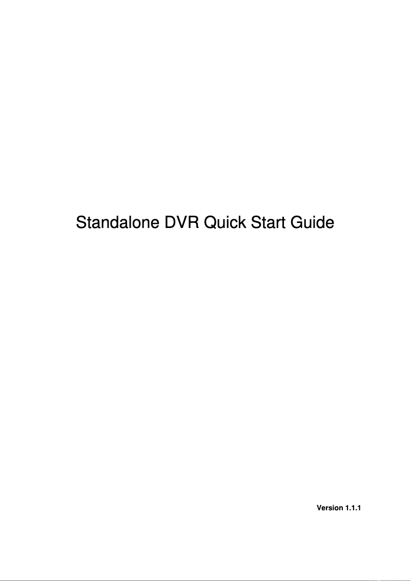 First page image of the manual for XVR8808/16S