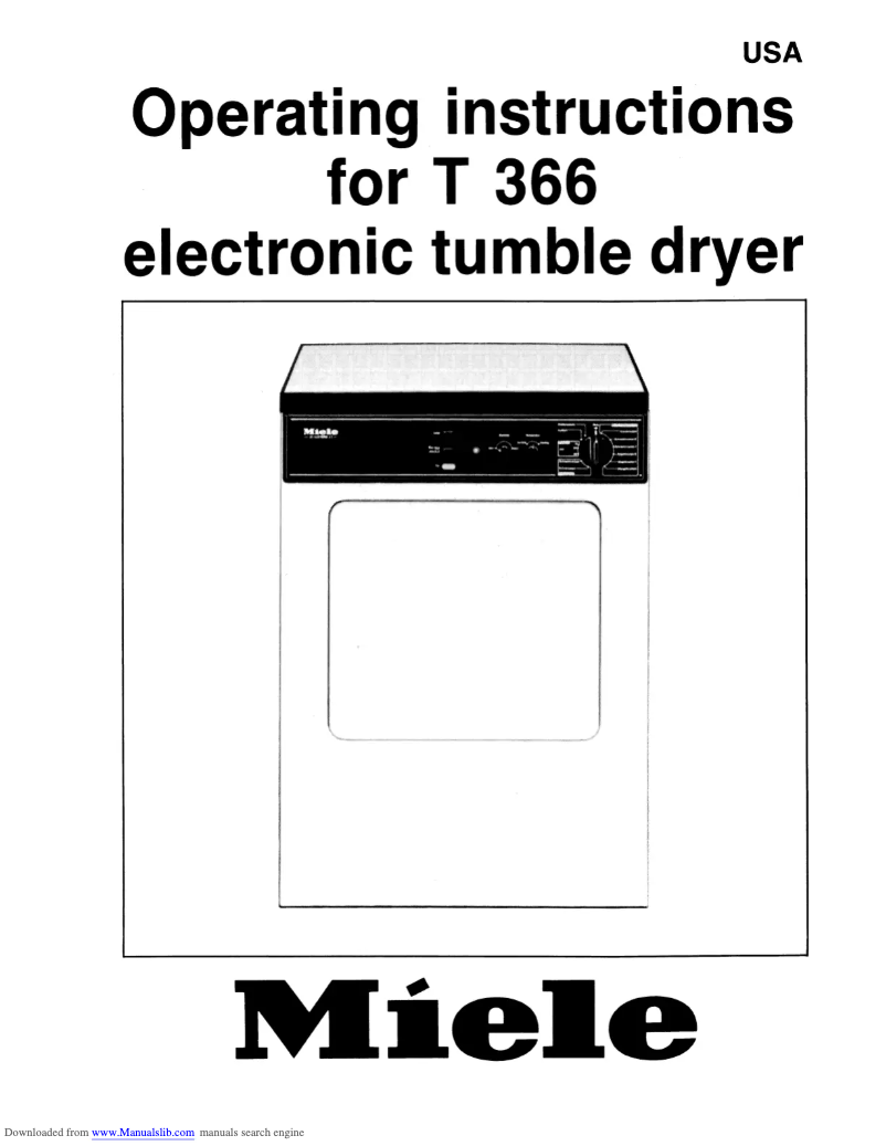 First page image of the manual for T 366