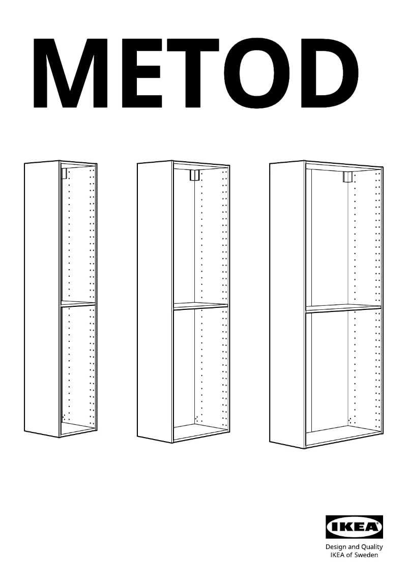 First page image of the manual for METOD 102.709.30