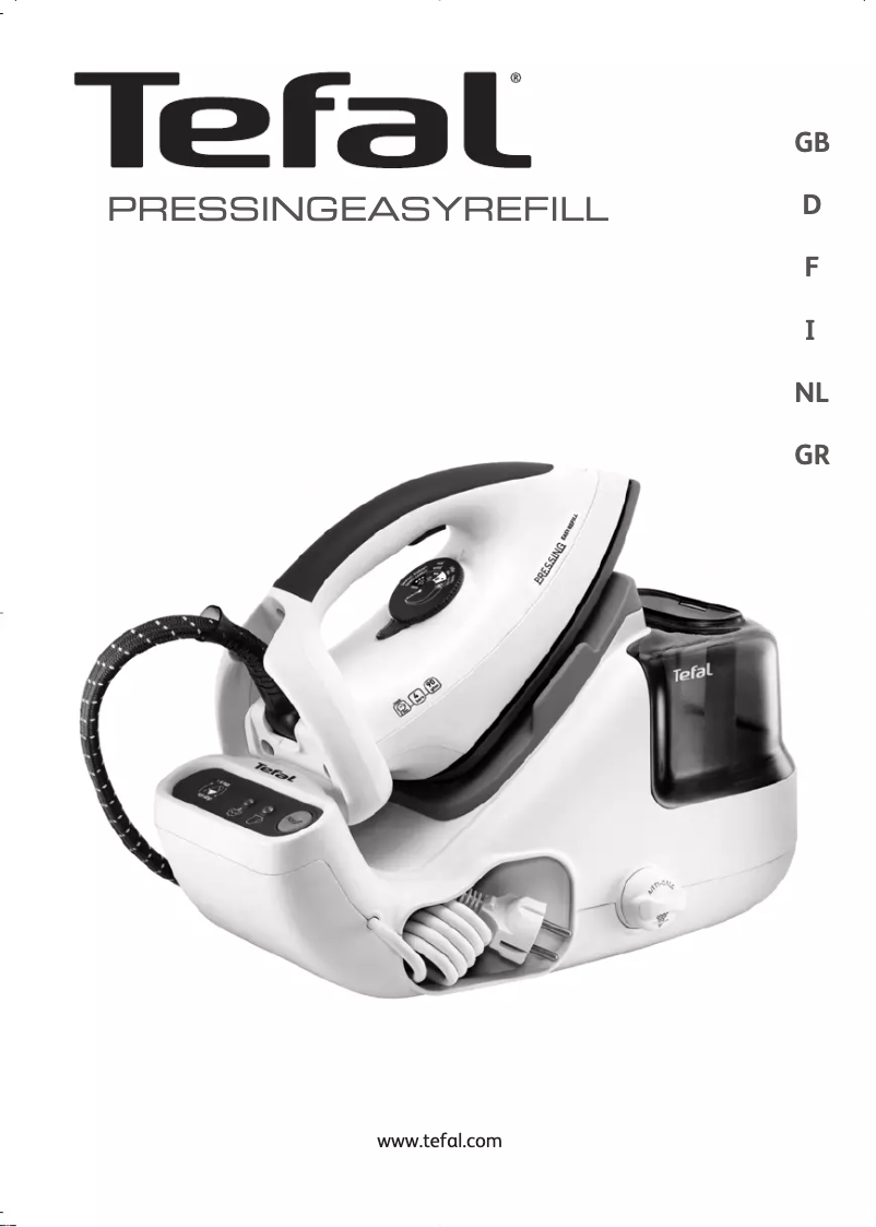 First page image of the manual for Pressing Easy Refill GV7070G0