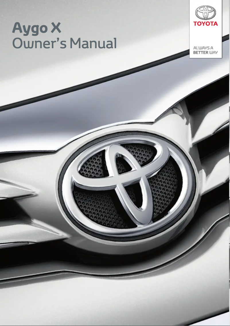 Page 1 of the manual User Manual Toyota Aygo X (2022)