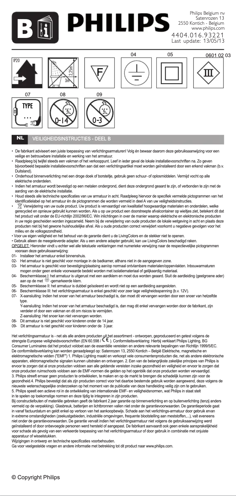 First page image of the manual for 71765/40/16