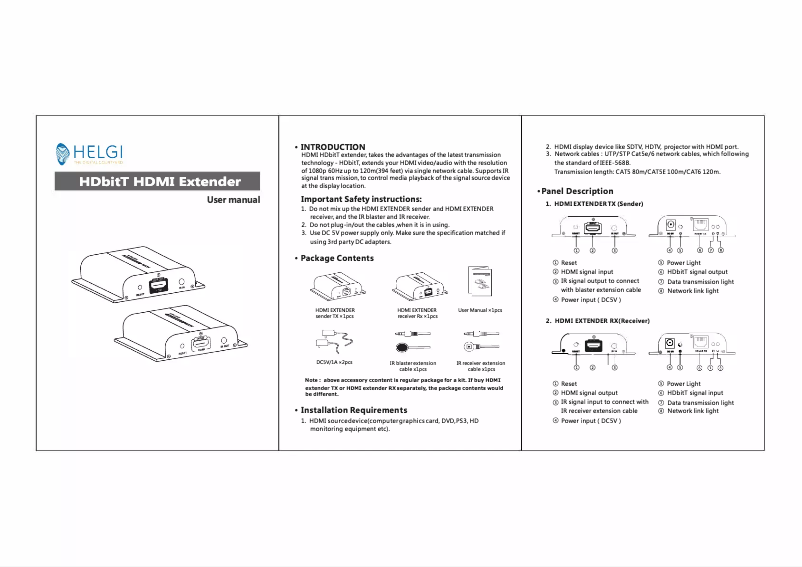 First page image of the manual for HLG0383