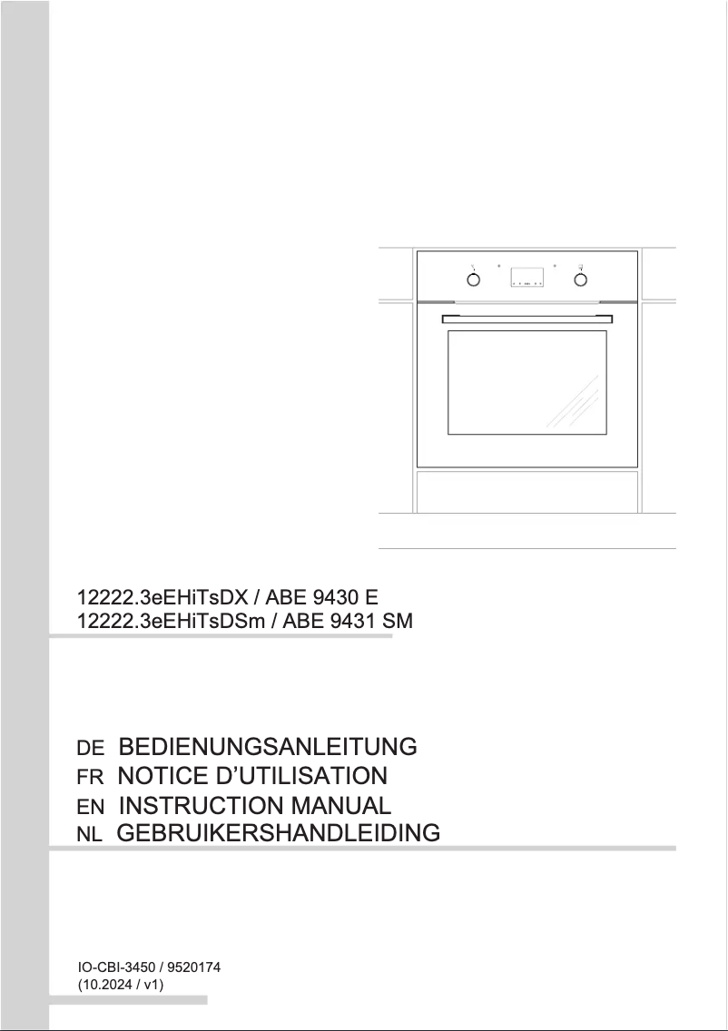 First page image of the manual for ABE 9430 E