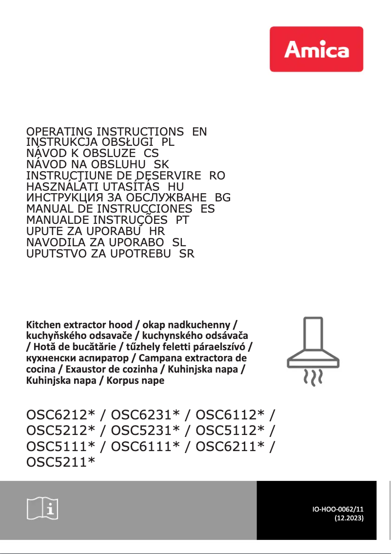 First page image of the manual for OSC5213W