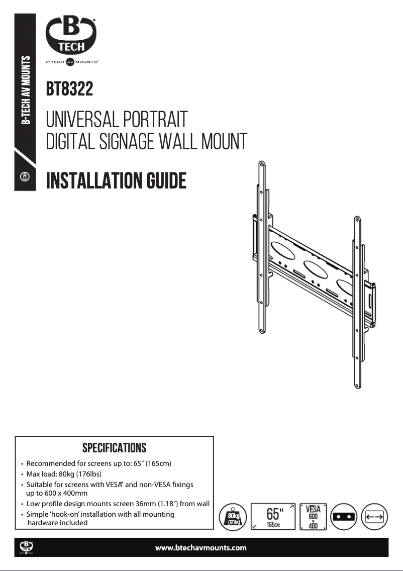First page image of the manual for BT8322