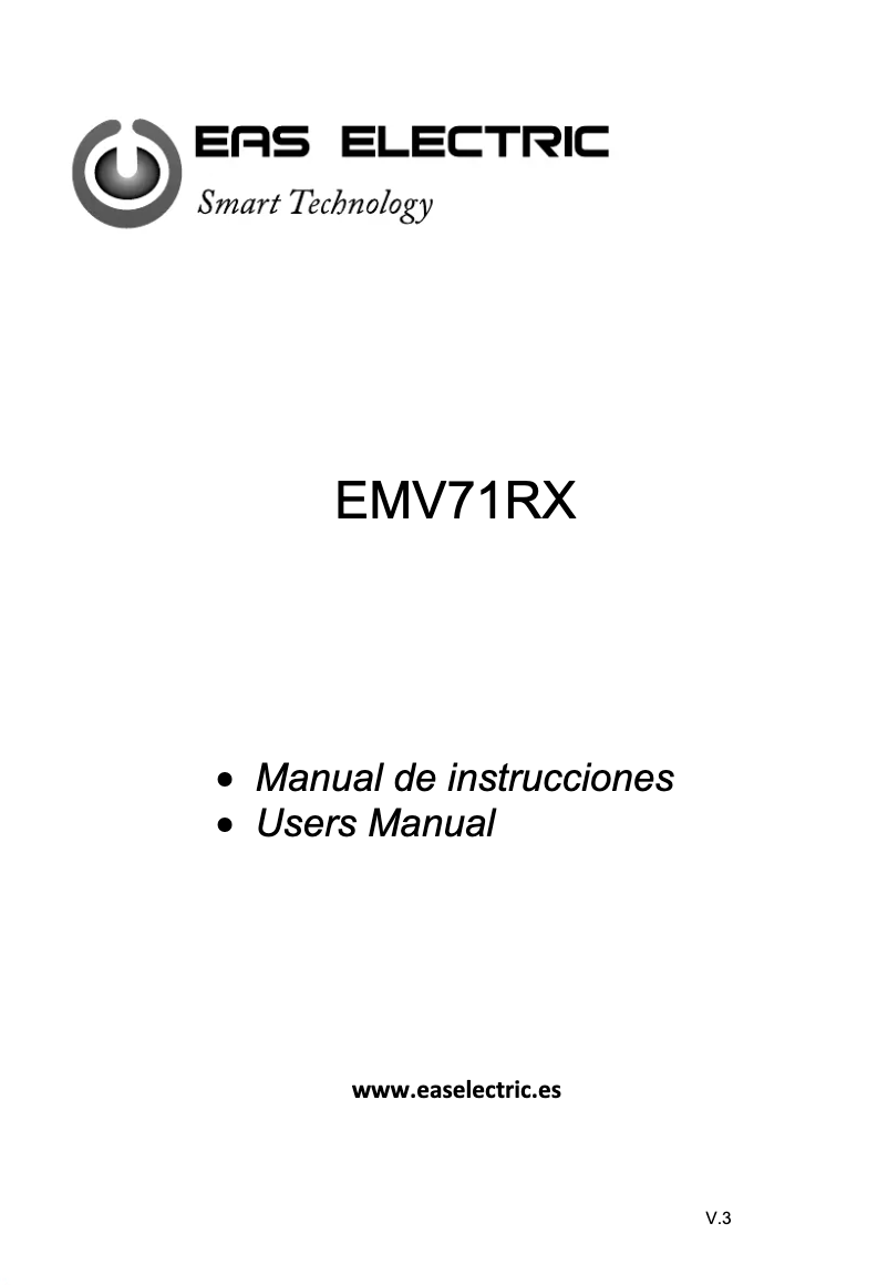 First page image of the manual for EMV71RX