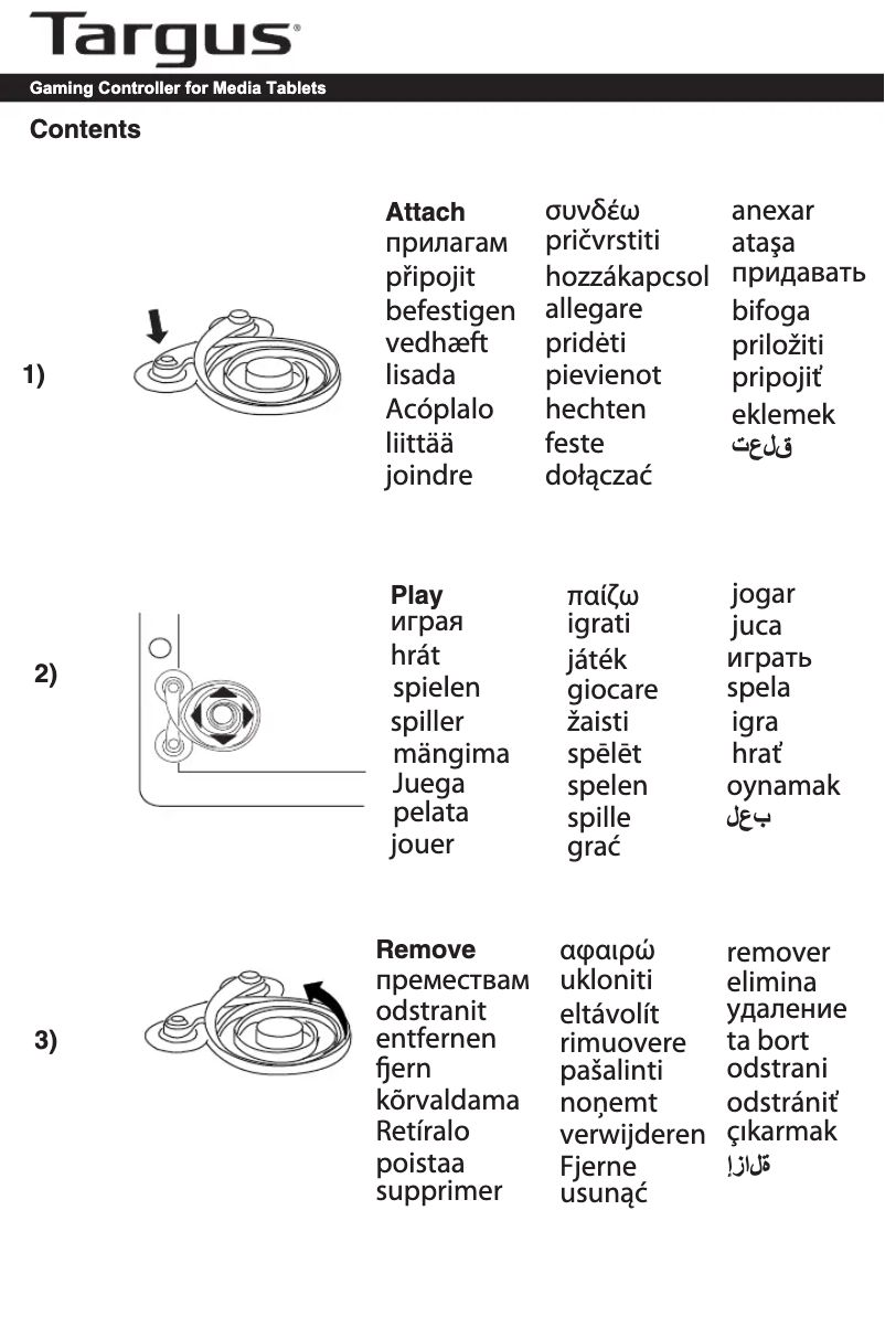Page 1 of the manual User Manual Targus AMM08EU