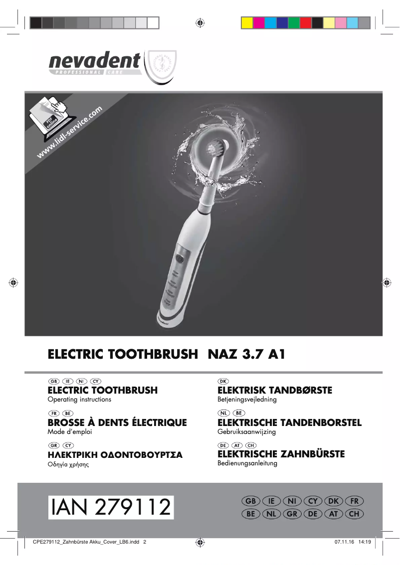 Page 1 of the manual User Manual Nevadent NBZK 45 A1