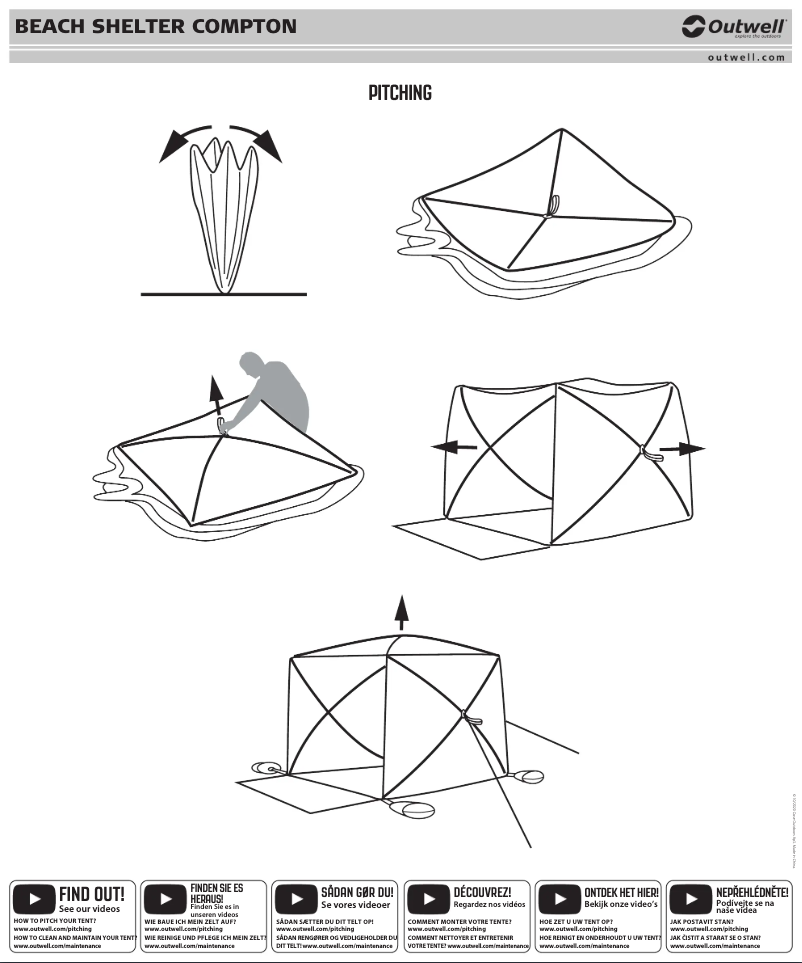 Page 1 of the manual User Manual Outwell Beach Shelter Compton