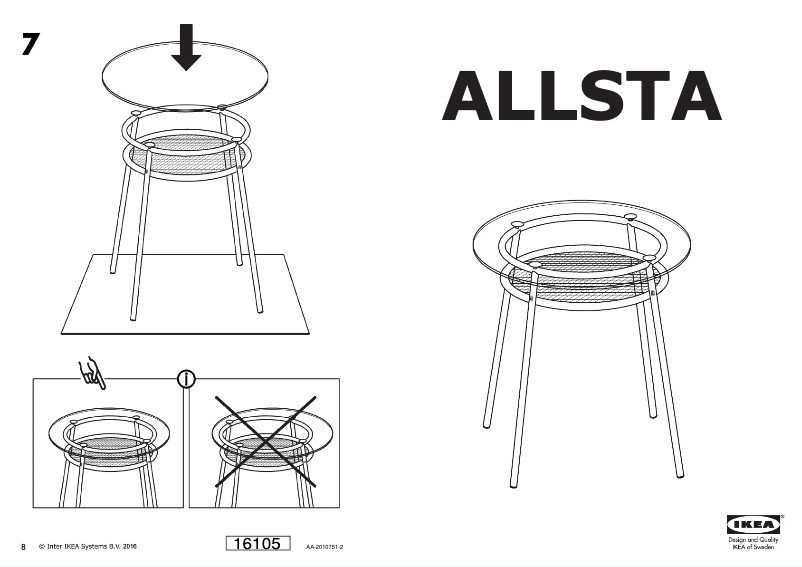 First page image of the manual for ALLSTA 203.130.38