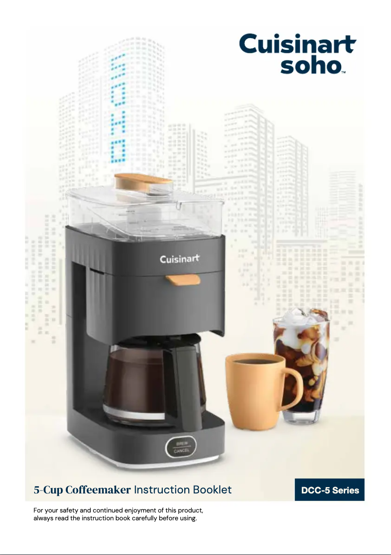 Page 1 de la notice Manuel utilisateur Cuisinart DCC-5