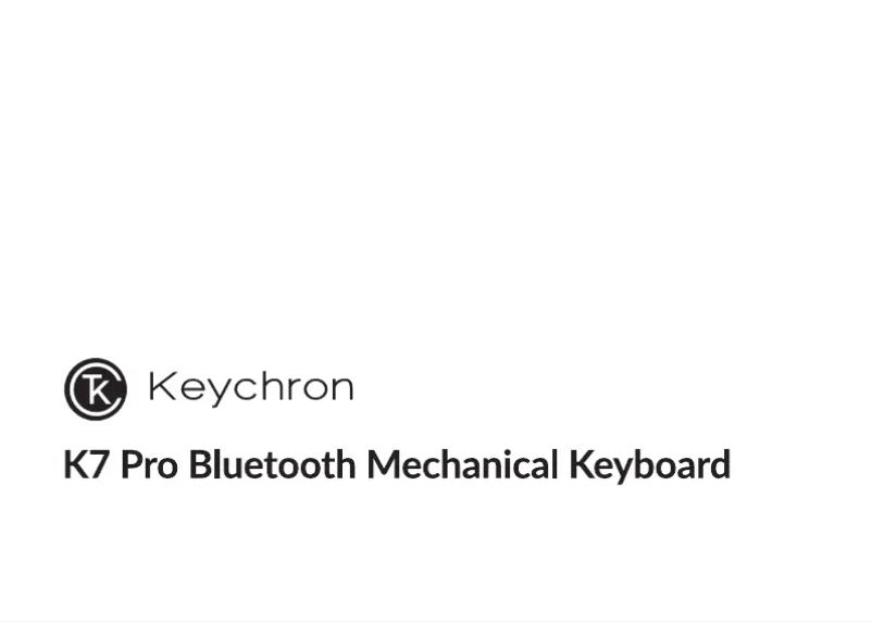 First page image of the manual for K7 Pro