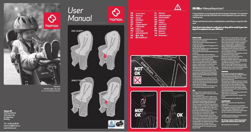 Page 1 of the manual User Manual Hamax Sleepy