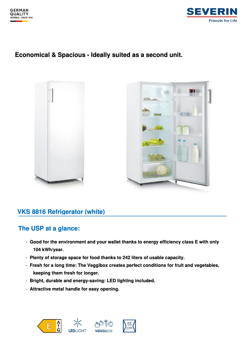 First page image of the manual for VKS 8816