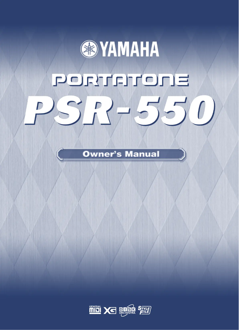 First page image of the manual for PSR-550
