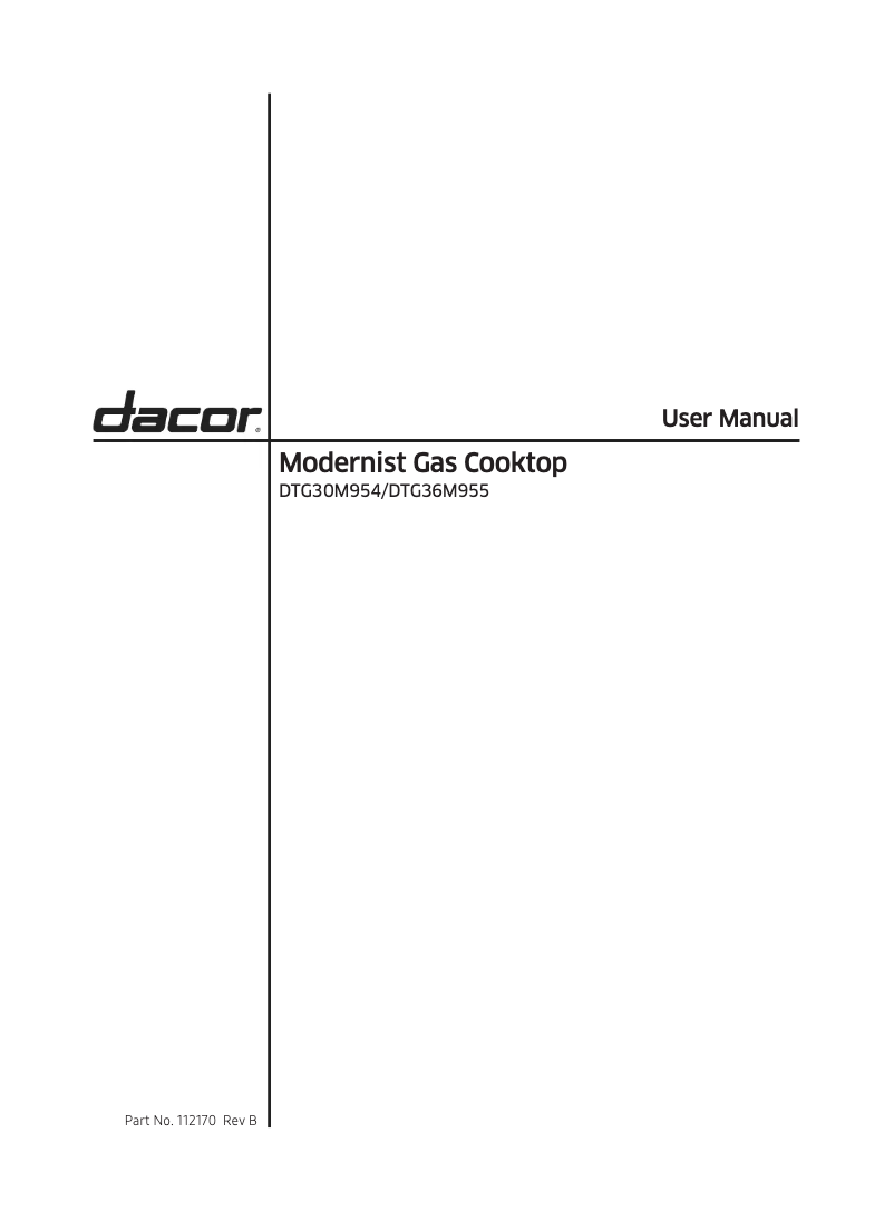 First page image of the manual for DTG30M954FM