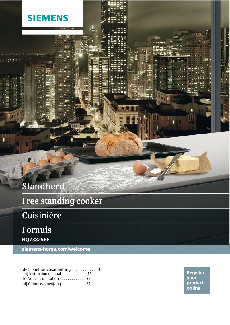 Page 1 of the manual User Manual Siemens HQ738256E