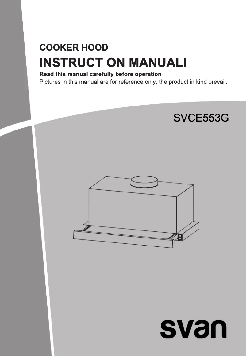 First page image of the manual for SVCE553G