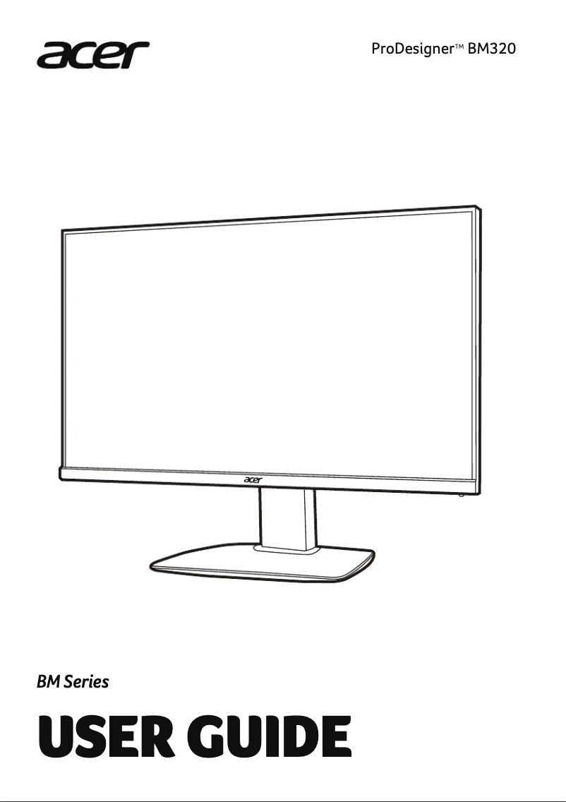 First page image of the manual for BM320