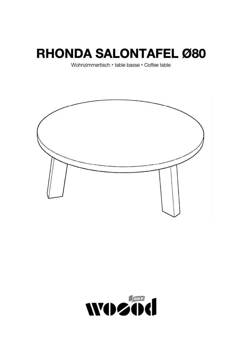 First page image of the manual for Rhonda