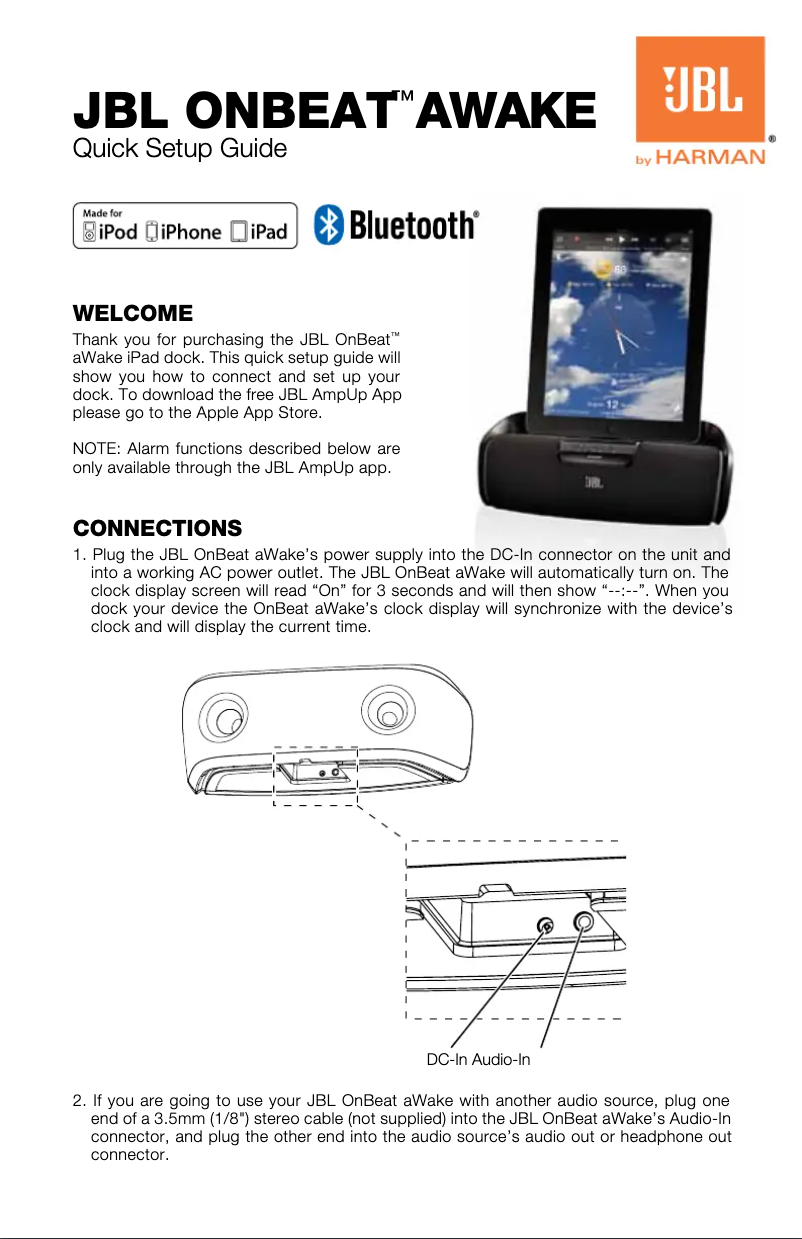 First page image of the manual for OnBeat Awake