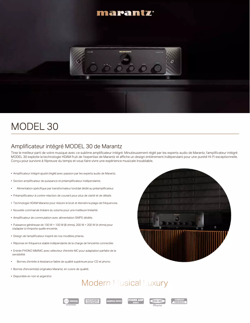 First page image of the manual for Model 30