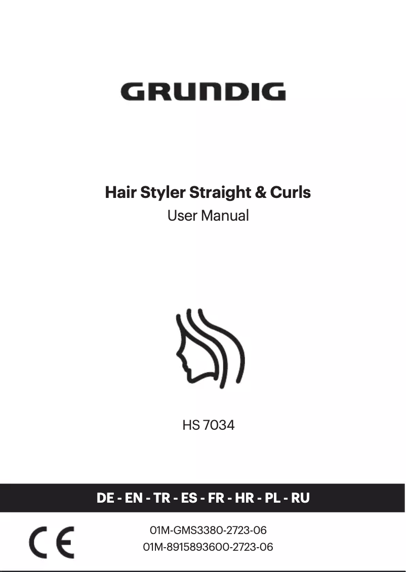 First page image of the manual for HS 7034