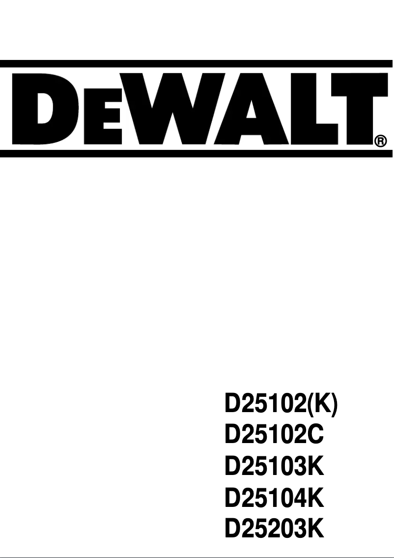 First page image of the manual for D25102K