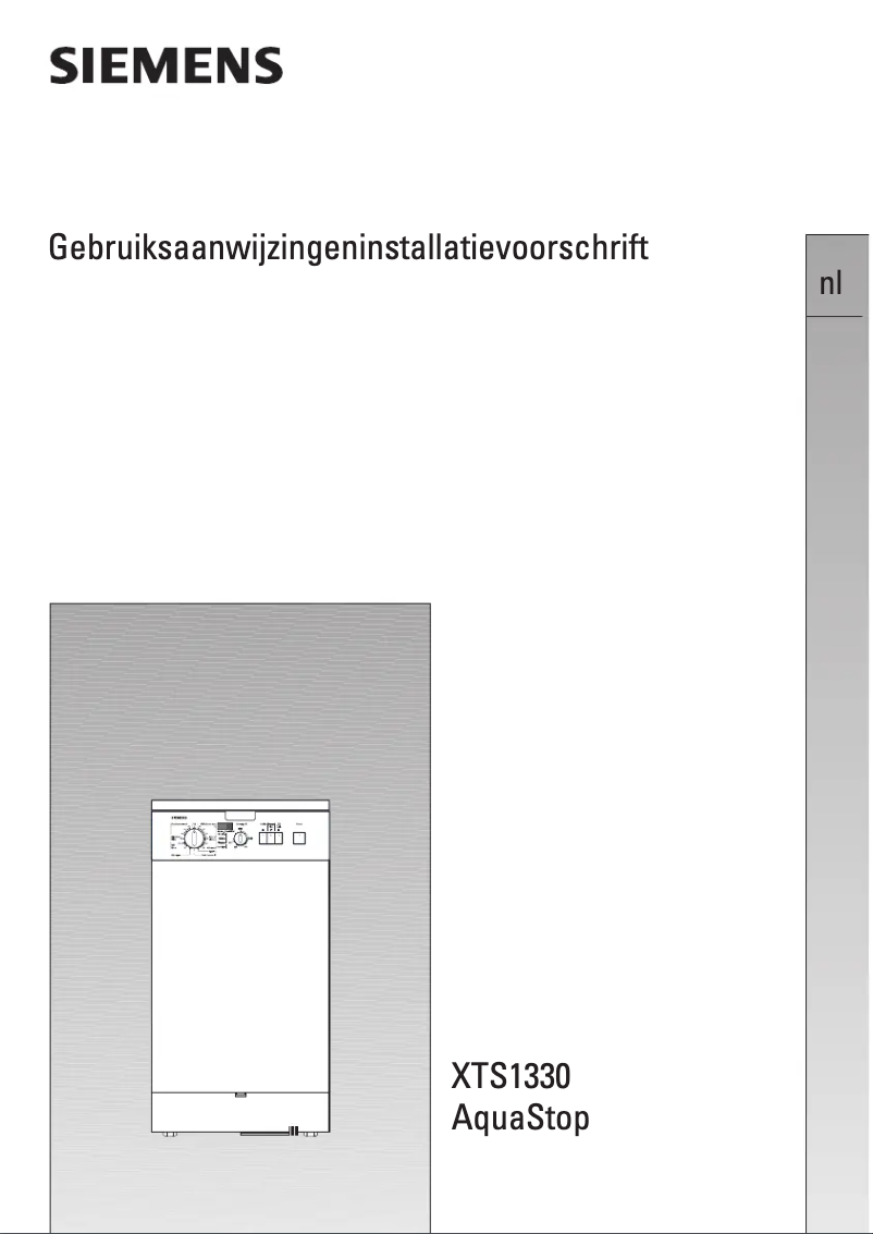 Page 1 of the manual User Manual Siemens AquaStop XTS1330
