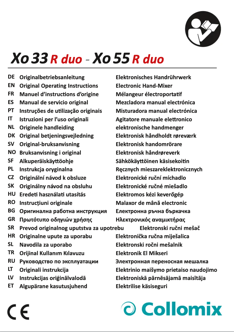 Page 1 of the manual User Manual Collomix Xo 55R duo