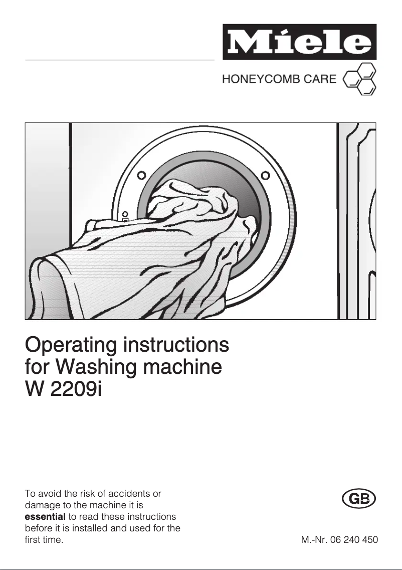 First page image of the manual for W 2209I
