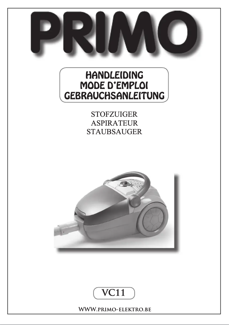 Page 1 of the manual User Manual Primo VC11