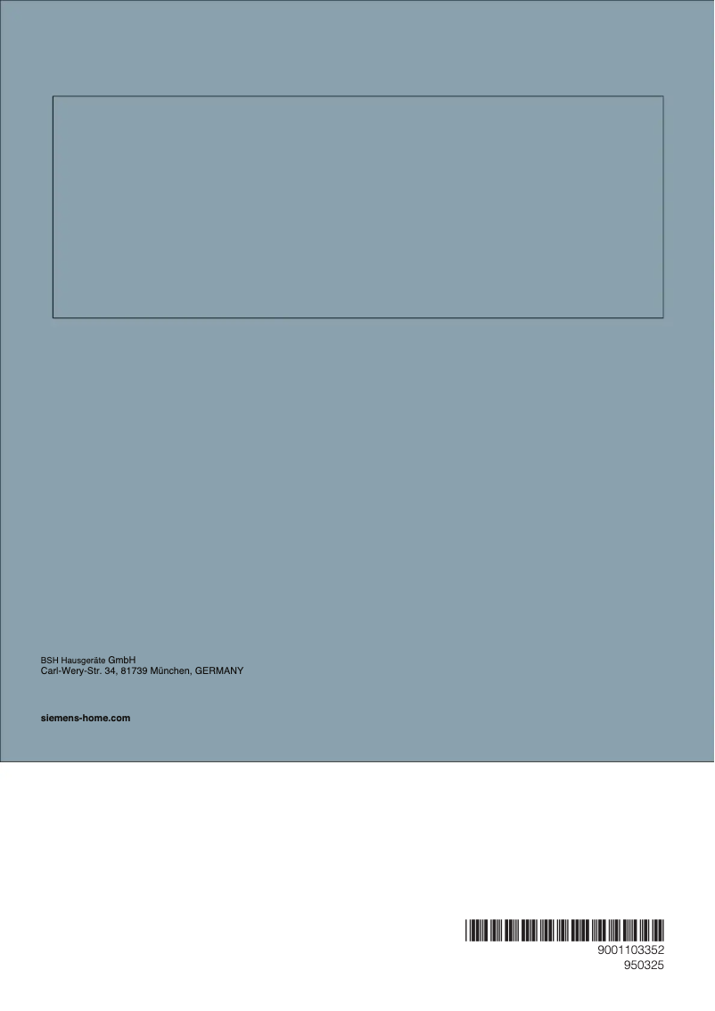 Page 1 of the manual User Manual Siemens CM633GBW1
