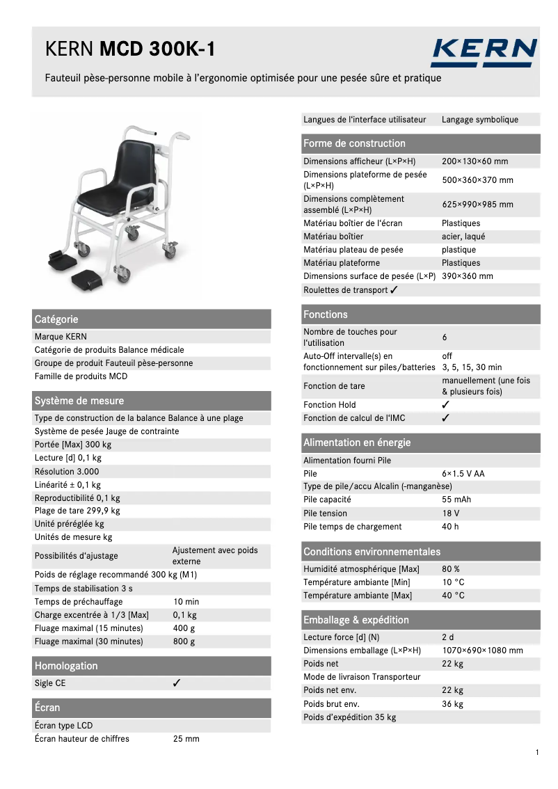 First page image of the manual for MCD 300K-1