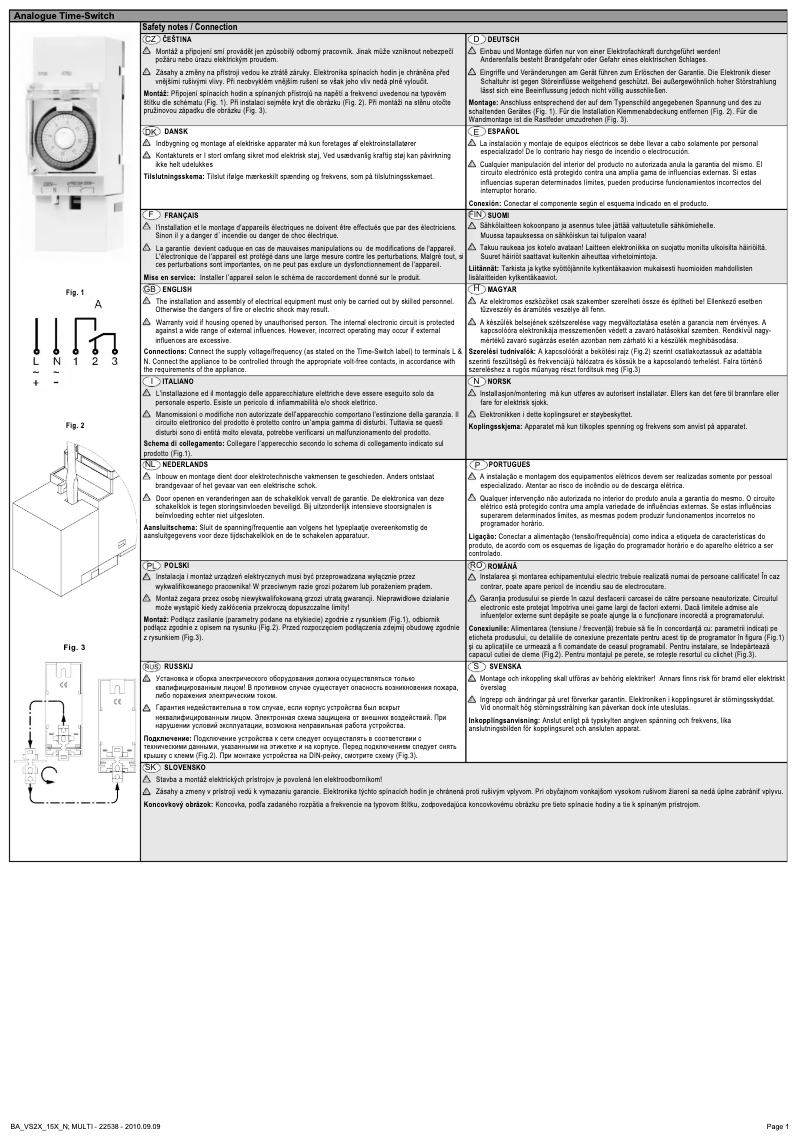Page 1 of the manual User Manual Paladin 154 220