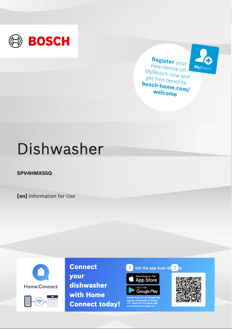 First page image of the manual for SPV4HMX55Q