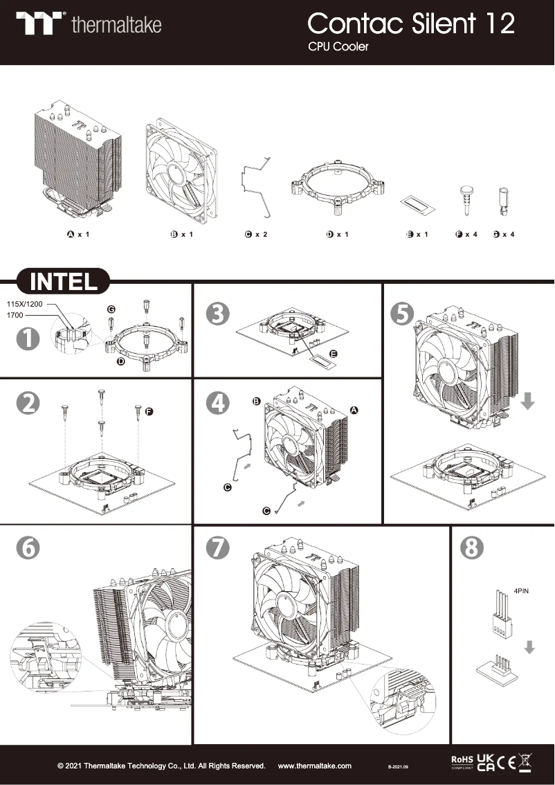 Page 1 of the manual User Manual Thermaltake Contac Silent 12
