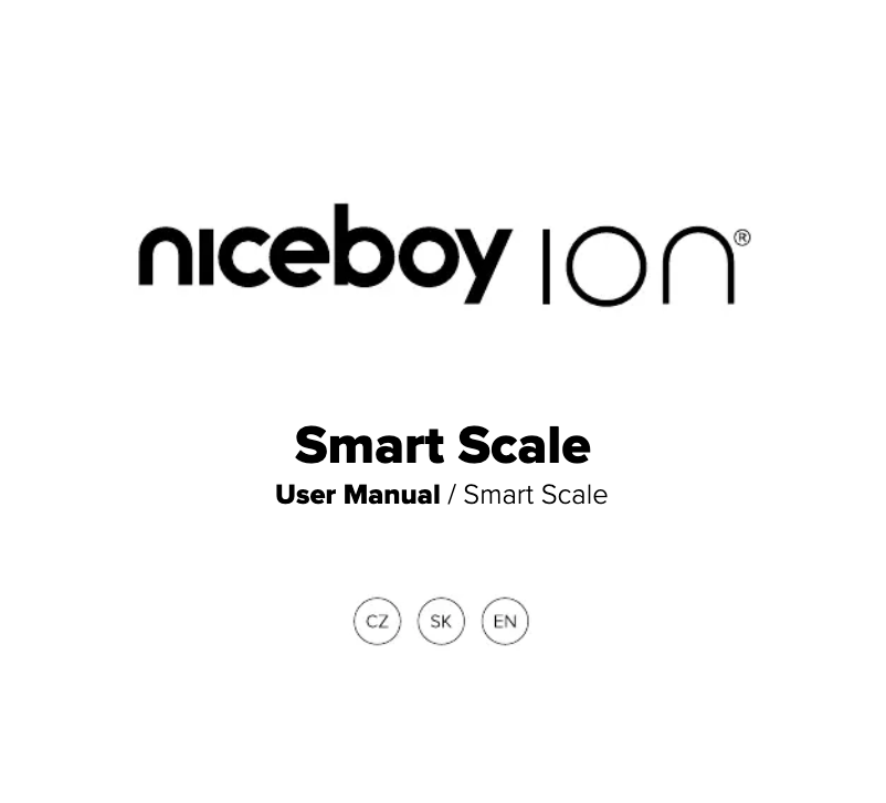 Page 1 of the manual User Manual Niceboy ION Smart Scale