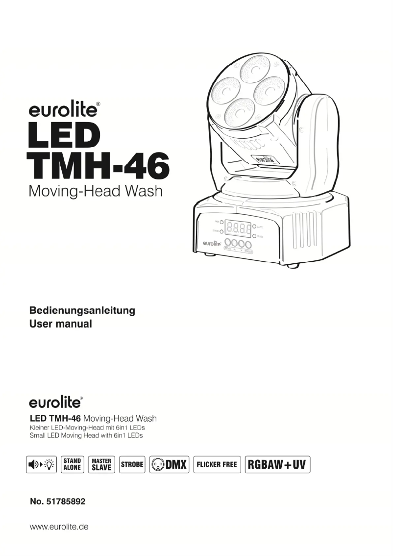 First page image of the manual for LED TMH-46