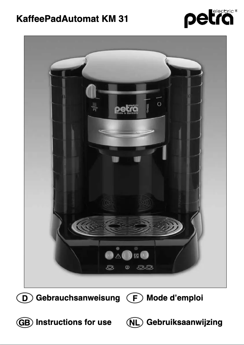 First page image of the manual for KM 31.17