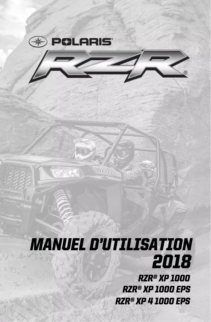 First page image of the manual for RZR XP 4 1000 (2018)