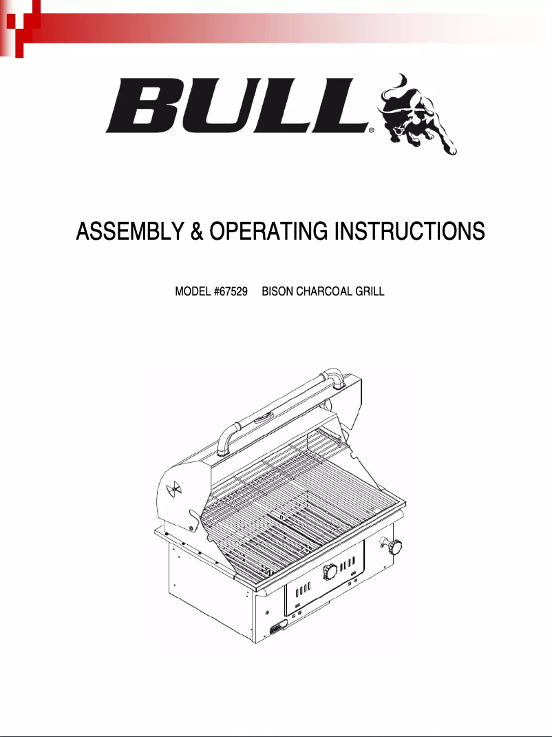 First page image of the manual for Bison 67529