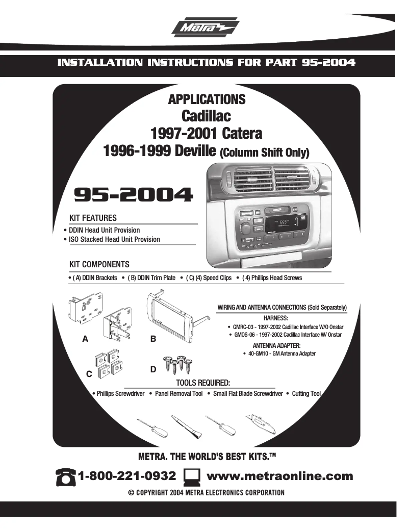 Page 1 of the manual User Manual Metra 95-2004