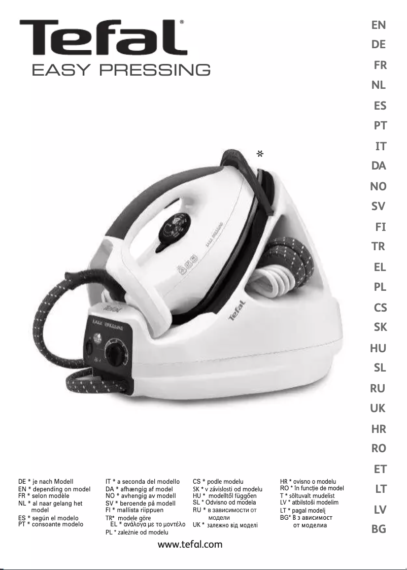Page 1 of the manual User Manual Tefal Easy Pressing GV5230G0