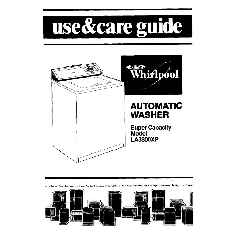 First page image of the manual for LA3800XP