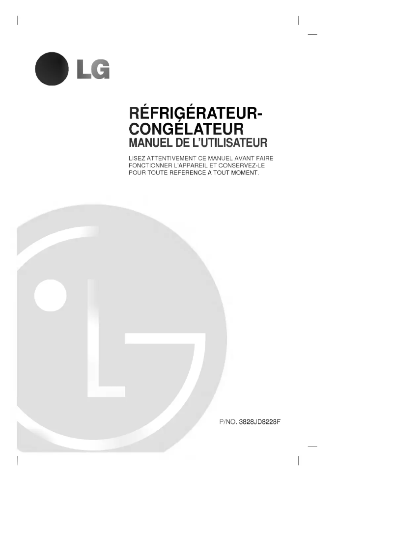 Page 1 of the manual User Manual LG GR-T622DE