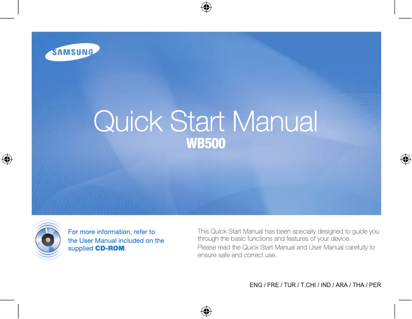 Page 1 of the manual User Manual Samsung WB510