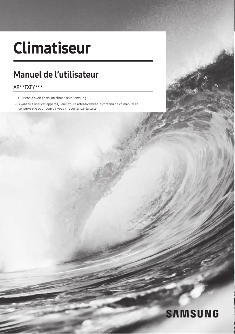 Page 1 of the manual User Manual Samsung AR09TXFYAWKX